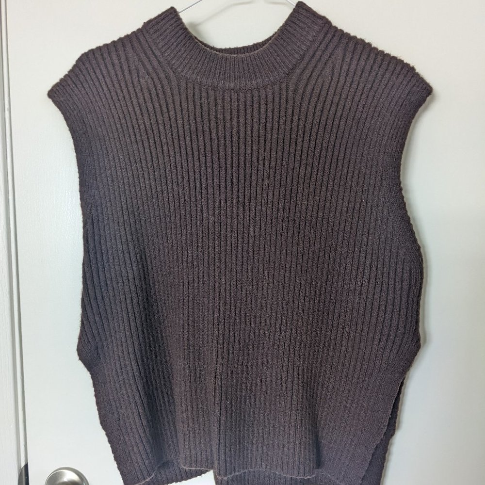 trendy side split sweater vest